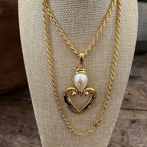 Vintage crown PD long necklace